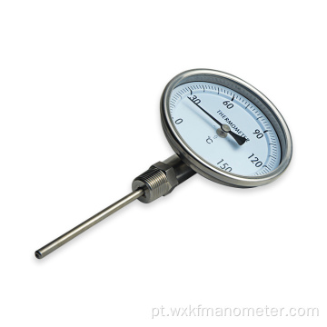 Termômetro bimetal industrial de alta temperatura longa